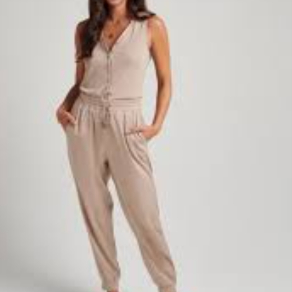 Travis Matthew Women's Cream Jumpsuit